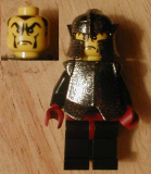 LEGO cas271 Knights Kingdom II - Shadow Knight, Speckle Black-Silver Armor and Helmet