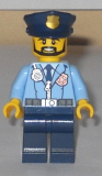 LEGO cty0633 Police - City Officer, Zipper Jacket and Badge, Prison Island Police Chief