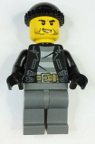 LEGO cty0930 Police - City Bandit Crook, Black Knit Cap, Black Stubble