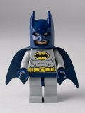 LEGO sh025 Batman - Light Bluish Gray Suit with Yellow Belt and Crest, Dark Blue Mask and Cape (Type 1 Cowl)