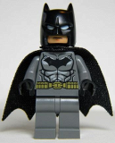LEGO sh151 Batman - Dark Bluish Gray Suit, Gold Belt, Black Hands, Spongy Cape