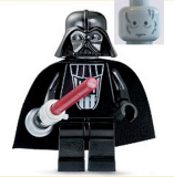 LEGO sw117 Darth Vader with Light-Up Lightsaber Complete Assembly